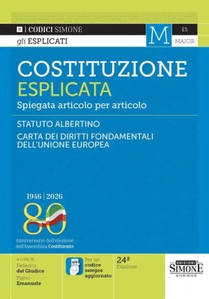 Costituzione Esplicata 24ed. 2026 fronte