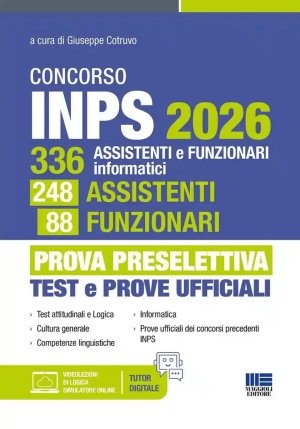 248 Assistenti 88 Funzionari Inps 2026 fronte