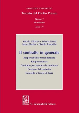 Contratto In Generale Vol.v Tomo 1 fronte