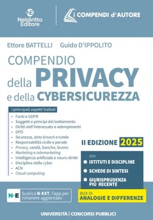 Compendio Privacy Cybersicurezza 2025 fronte