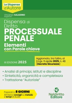 Dispensa Diritto Processuale Penale 2025 fronte