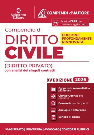 Compendio Diritto Civile 2026 15ed. fronte