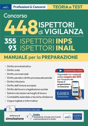 448 Ispettori Di Vigilanza - Inps E Inail - Manuale fronte