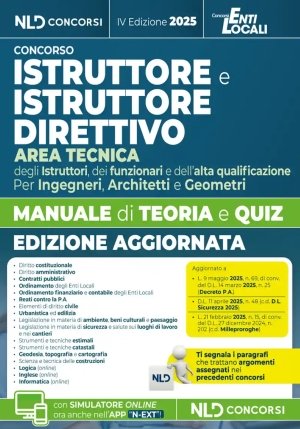 Istruttore Area Tecnica Enti Locali 2025 fronte