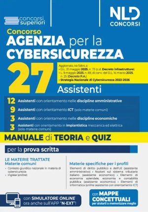 27 Assistenti - Agenzia Cybersicurezza - Manuale + Quiz fronte
