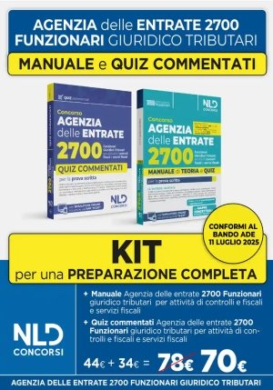 2700 Funzionari Giuridici - Agenzia Entrate - Kit 2v Di Preparazione fronte