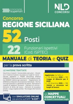 52 Funzionari Ispettivi - Regione Siciliana - Teoria + Quiz fronte