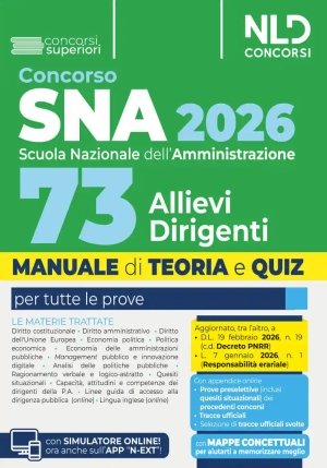 73 Allievi Dirigenti Sna 2026 Manuale fronte