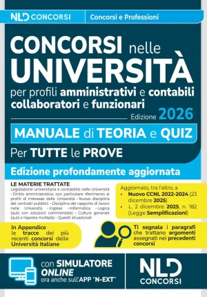 Concorsi Universita' 2026 Amm.vi Contab. fronte