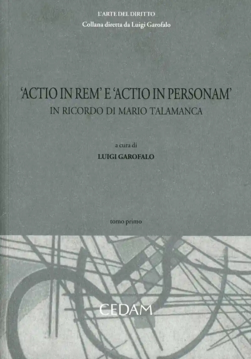 Immagine 0 di Actio In Rem Tomo 1
