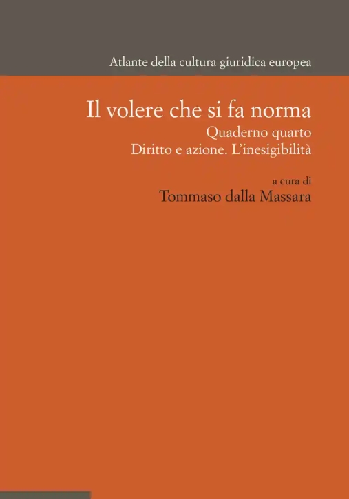 Immagine 0 di Volere Che Si Fa Norma. Quaderno Quarto. Diritto E Azione. L'inesigibilit? (il)