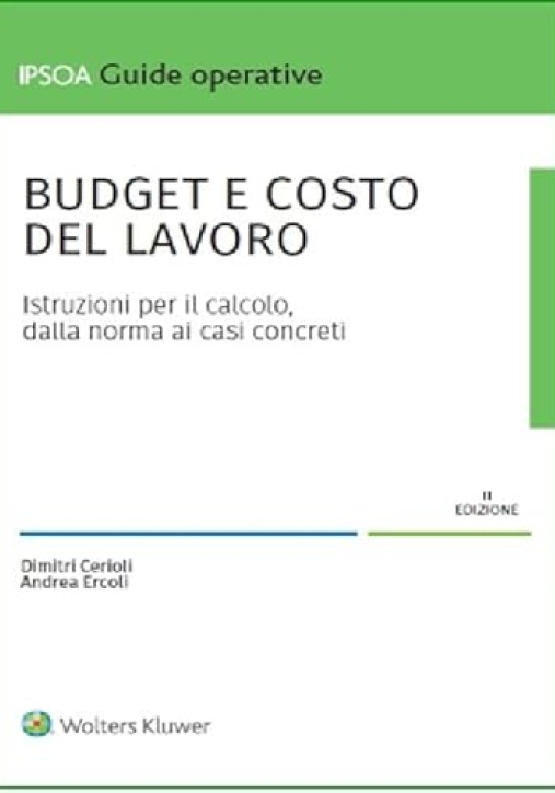 Immagine 0 di Budget E Costo Del Lavoro 2024 2ed.