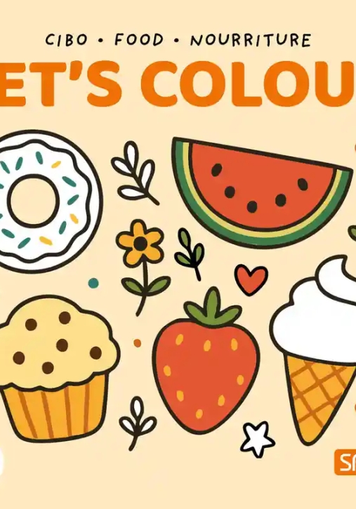 Immagine 0 di Cibo-food-mourriture. Let's Colour. Coloring Book. Ediz. Illustrata