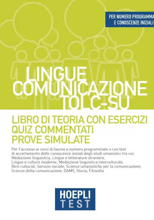 Immagine 0 di Lingue, Comunicazione, Tolc-su. Libro Di Teoria Con Esercizi, Quiz Comme