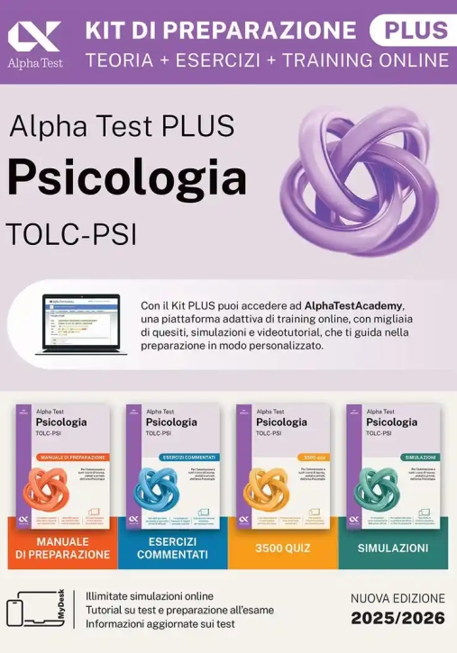Immagine 0 di Alpha Test Plus Psicologia Tolc-psi. Kit Completo Di Preparazione Con Training On Line Personalizzat