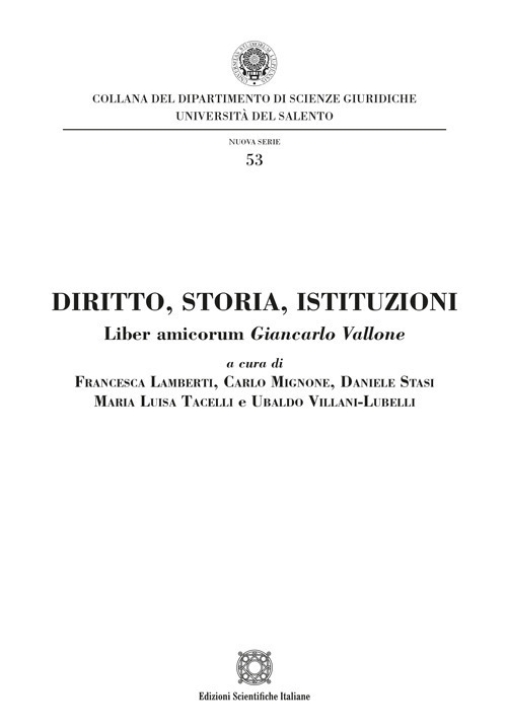 Immagine 0 di Diritto Storia Istituzioni