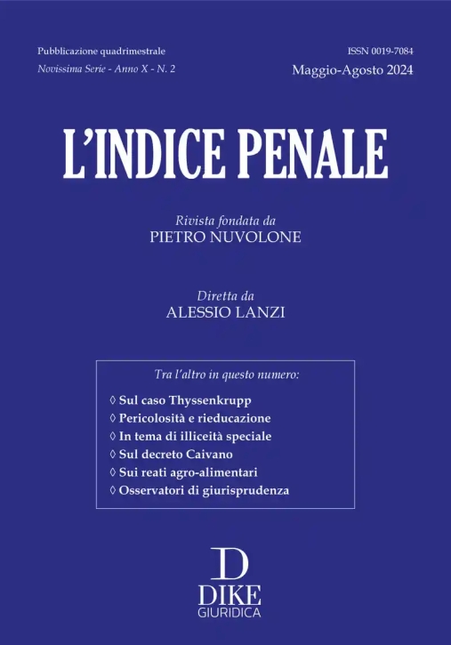 Immagine 0 di Rivista - L'indice Penale N2/2024