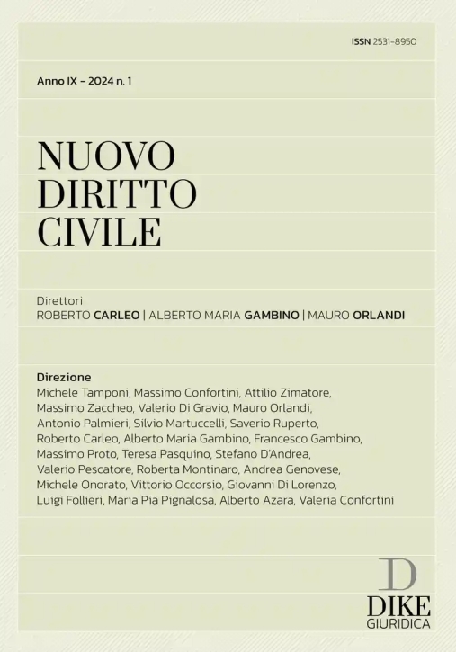 Immagine 0 di Nuovo Diritto Civile N. 1 - 2024