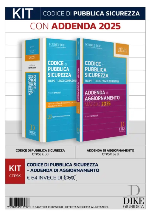 Immagine 0 di Kit Codice Pubblica Sicurezza 2025 2vol.