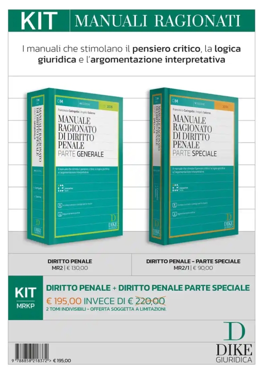 Immagine 0 di Kit Manuali Ragionati Penale 2 Vol.2025