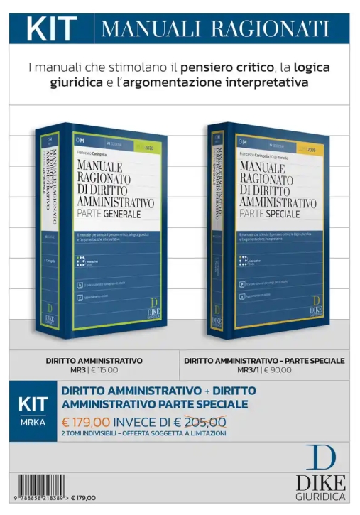 Immagine 0 di Kit Manuali Ragionati Amm.vo 2 Vol.2025