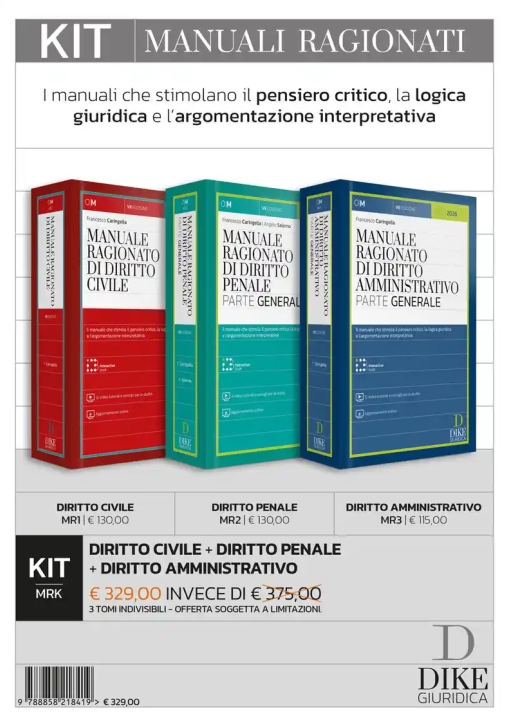 Immagine 0 di Kit 3v - Manuali Ragionati - Parte Generale 2025