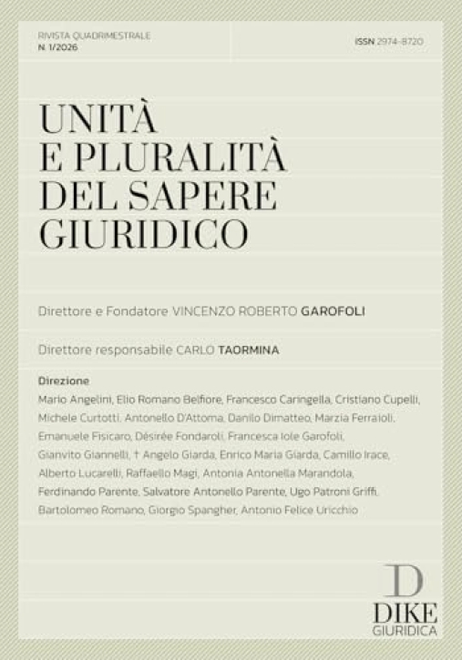 Immagine 0 di Unita' Pluralita' Sapere Giuridico 126