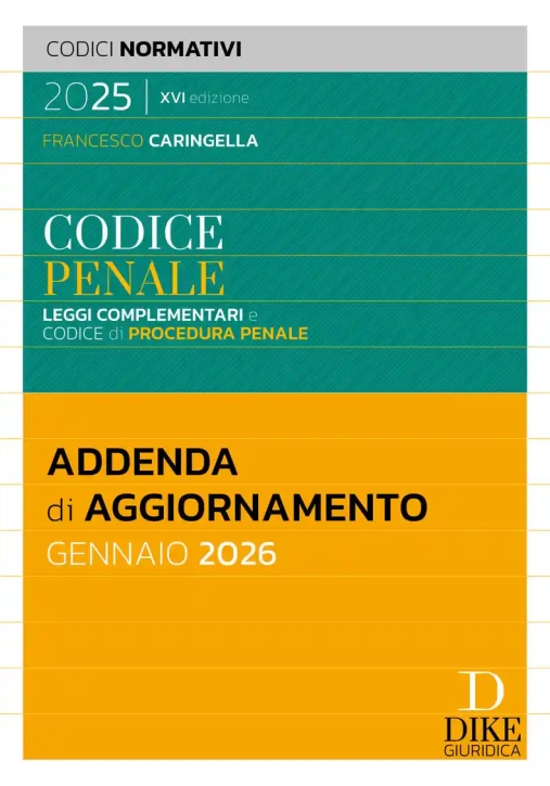 Immagine 0 di Addenda Agg. Codice Penale E Proc.2026
