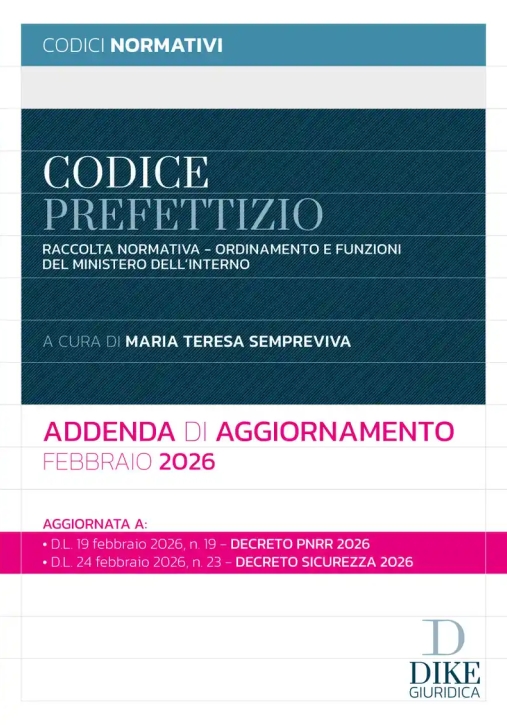 Immagine 0 di Addenda - Codice Prefettizio 02/2026