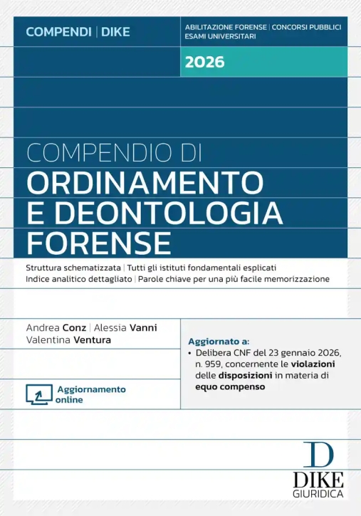 Immagine 0 di Compendio Ordinam.deontol.forense 2026