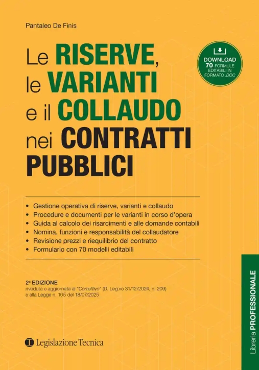 Immagine 0 di Riserve Varianti Collaudo Contratti Pubb