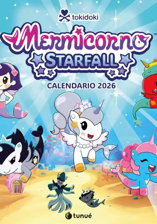 Immagine 0 di Tokidoki Mermicorno Starfall. Calendario 2026 Da Parete Con 50 Stickers Esclusivi. Con 50 Adesivi