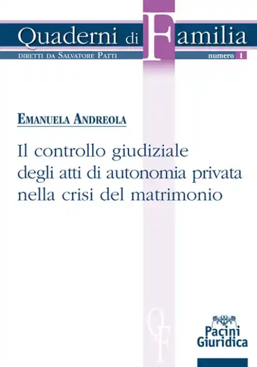 Immagine 0 di Controllo Giudiziale Atti Autonomia Priv