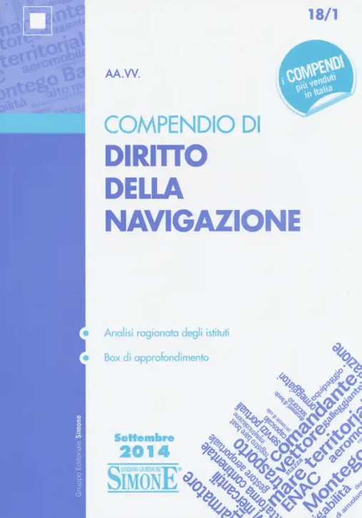 Immagine 0 di 18/1 Compendio Di Diritto Della Navigazione