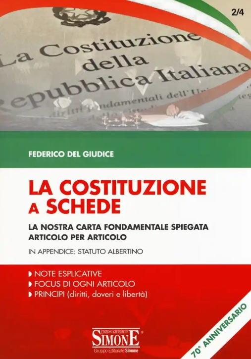 Immagine 0 di 2/4 Costituzione A Schede. La Nostra Carta Fondamentale Spiegata Articolo Per Articolo (la)