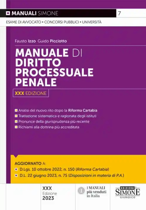 Immagine 0 di Manuale Diritto Processuale Penale 30ed.