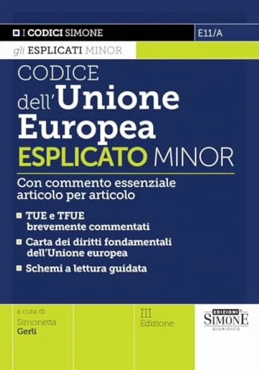 Immagine 0 di Codice Unione Europea Esplicato Minor