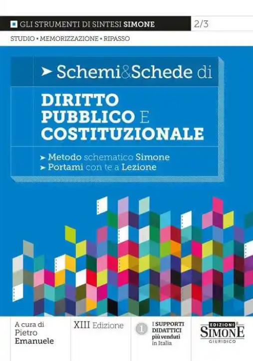 Immagine 0 di Schemi Schede Dir.pubblico Cost.le 13ed.