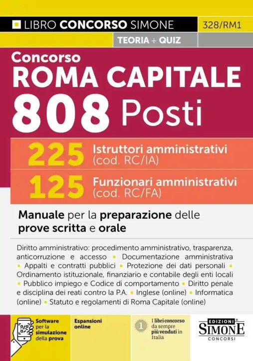 Immagine 0 di 808 Posti - Funzionari Amministrativi - Roma Capitale - Manuale