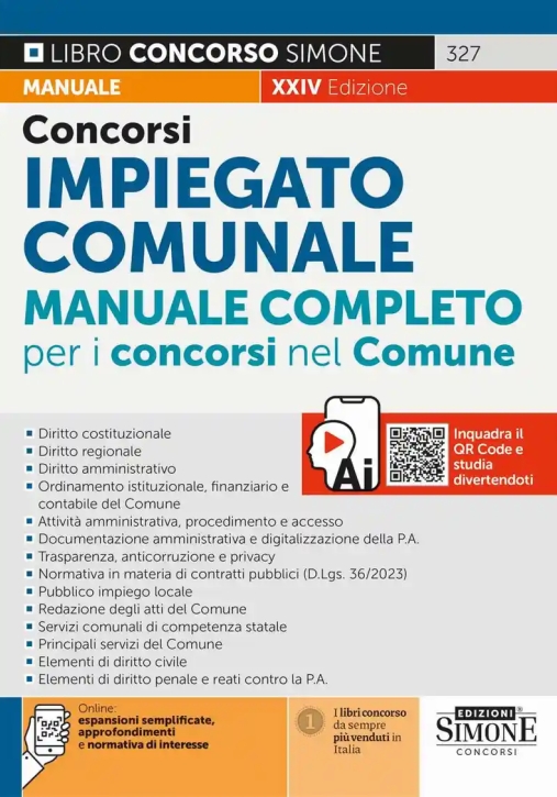 Immagine 0 di Concorso Impiegato Comunale Manuale 24ed