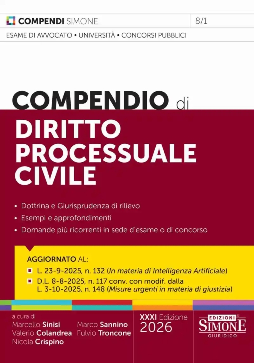 Immagine 0 di Compendio Diritto Process.civile 31ed.