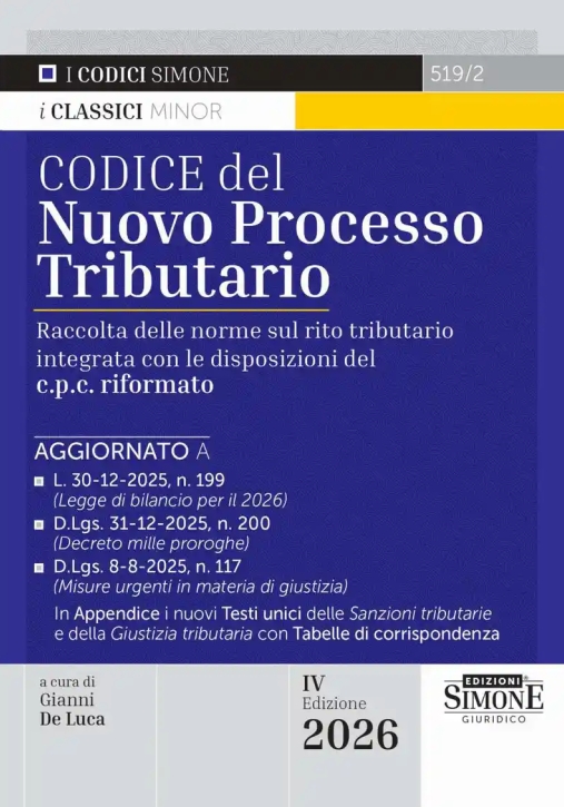 Immagine 0 di Codice Nuovo Processo Tributario 2026