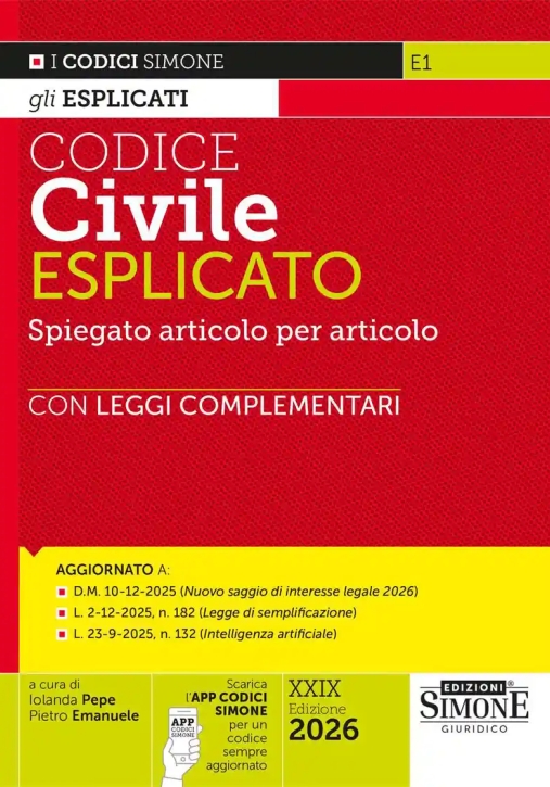 Immagine 0 di Codice Civile Esplicato 2026 29ed.