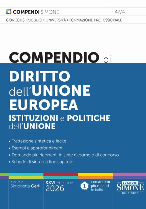 Immagine 0 di Compendio - Diritto Unione Europea 26ed