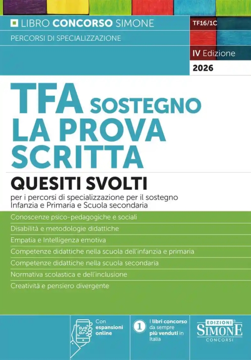 Immagine 0 di Tfa Sostegno Per Prova Scritta 4ed.2026