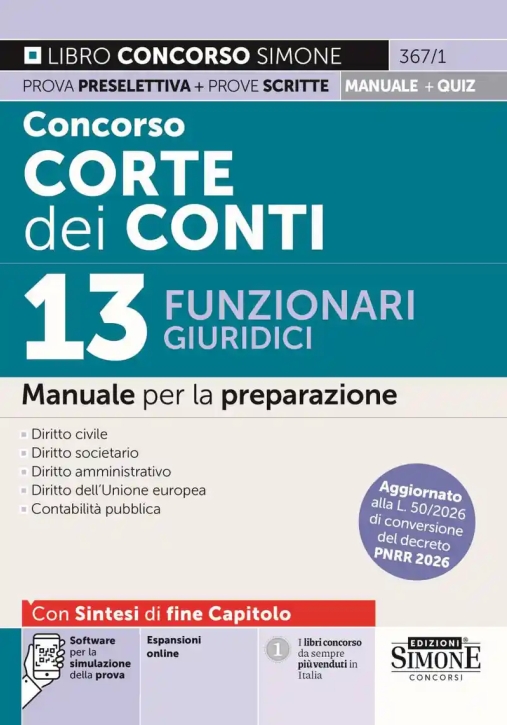 Immagine 0 di 13 Funzionari Giurid.corte Conti 2026