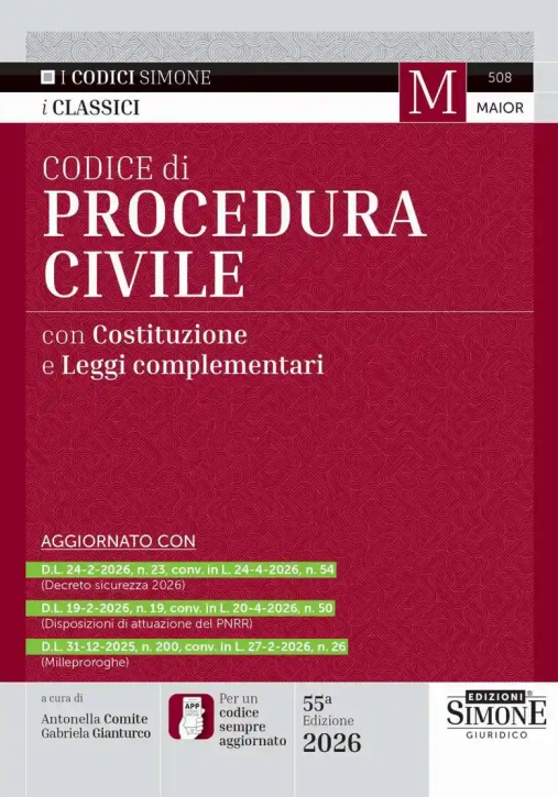 Immagine 0 di Codice Procedura Civile 2026 55ed.