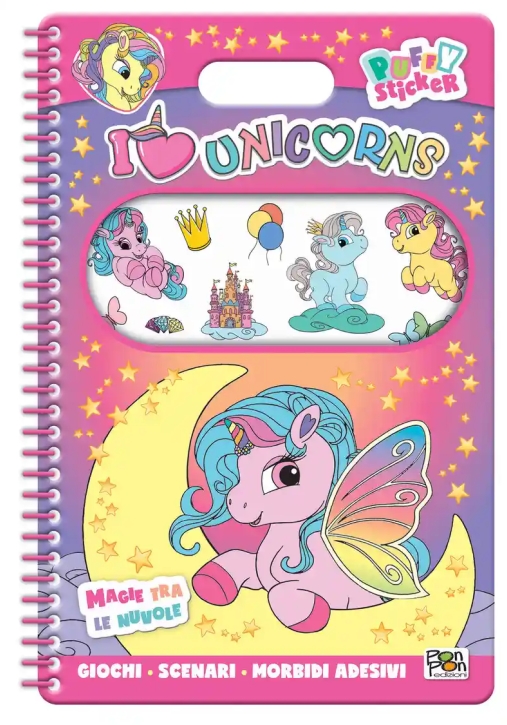 Immagine 0 di I Love Unicorns. Puffy Sticker. Magie Tr. Ediz. A Colori. Ediz. A Spirale