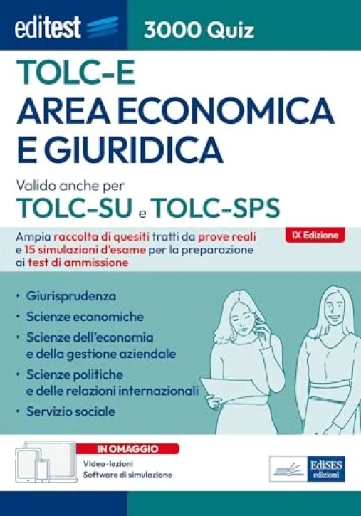 Immagine 0 di Area Economica E Giuridica Tolc-e - 3000 Quiz