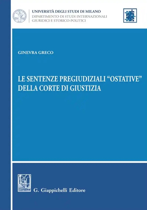 Immagine 0 di Sentenze Pregiudiziali Ostative C.giust.